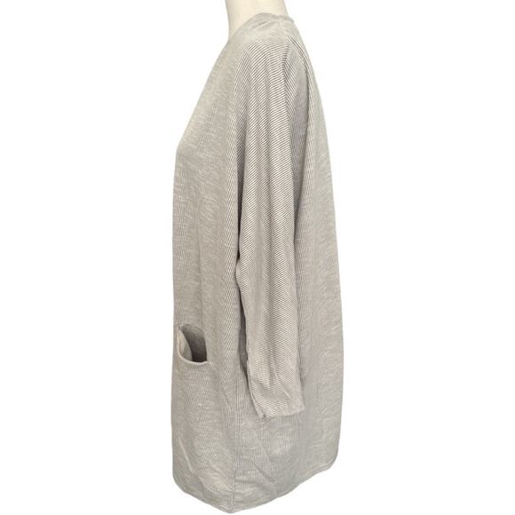 New Donni Ribbed Sandwash Open Front Cardigan - Picture 3 of 9